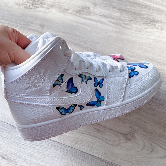 Air jordan AJ 1 mid custom butterfly 🦋 - Picture 6 of 8